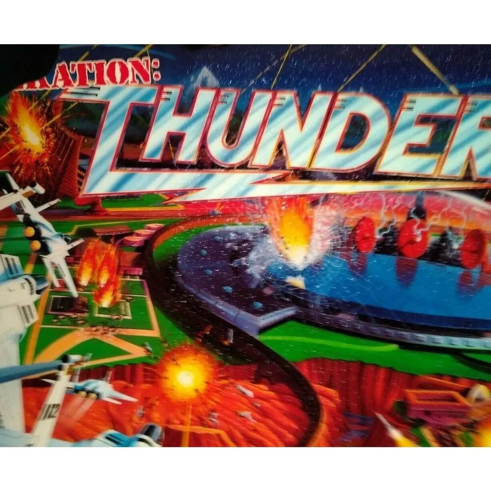 Operation Thunder Pinball Game TRANSLITE Art Sheet 1992 Original NOS